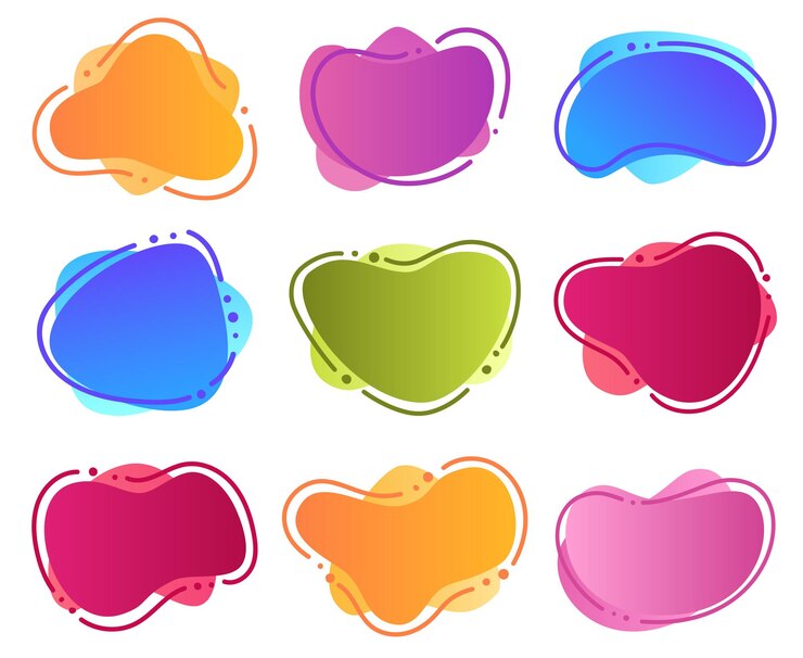 Vector vector variadas formas abstractas marcos de fondos coloridos para texto publicitario diseño moderno