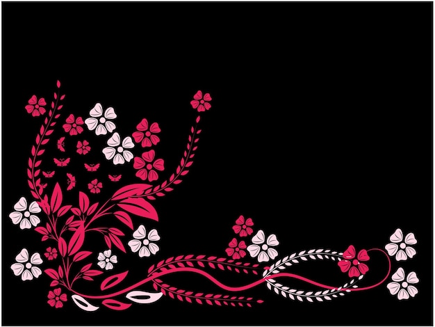 Vector varios diseños florales diferentes