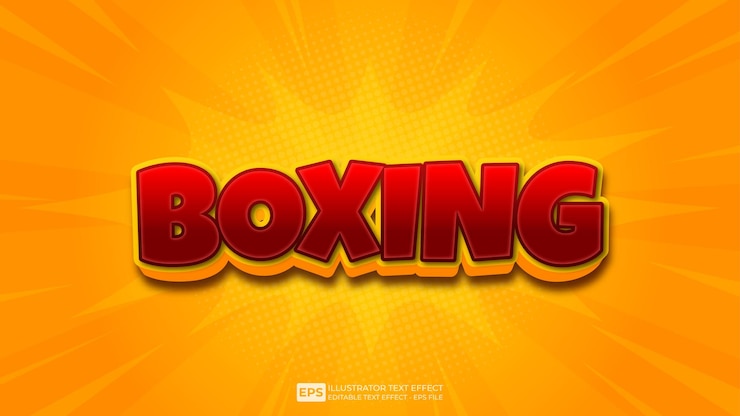 Vector vector vector 3d text boxing fuente de efecto de texto editable