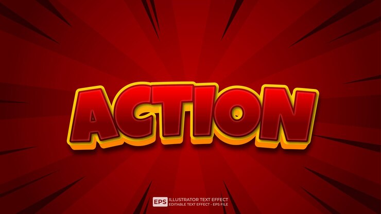 Vector vector vector 3d texto fuente de efecto de texto editable