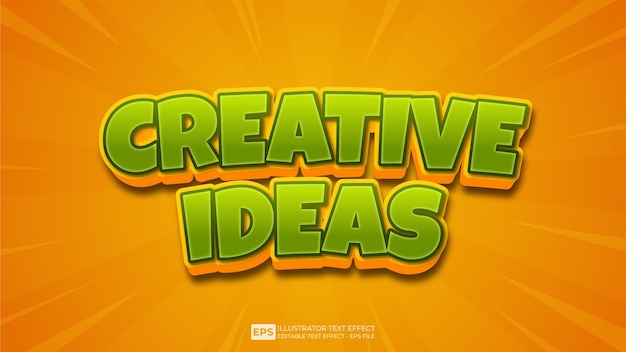 Vector vector 3d texto texto editable efecto ideas creativas