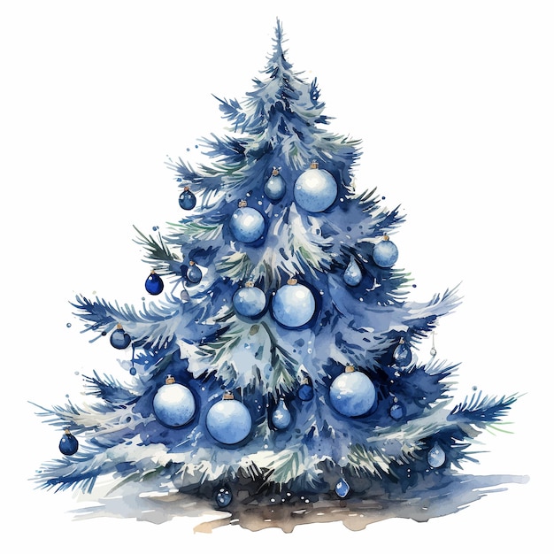 Vector vector árbol de Navidad azul