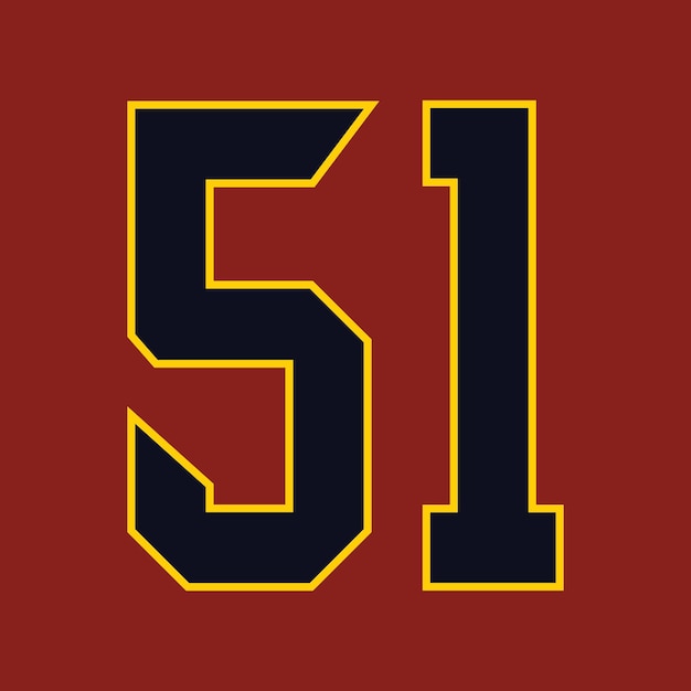 Vector vector baloncesto y béisbol deporte números 51
