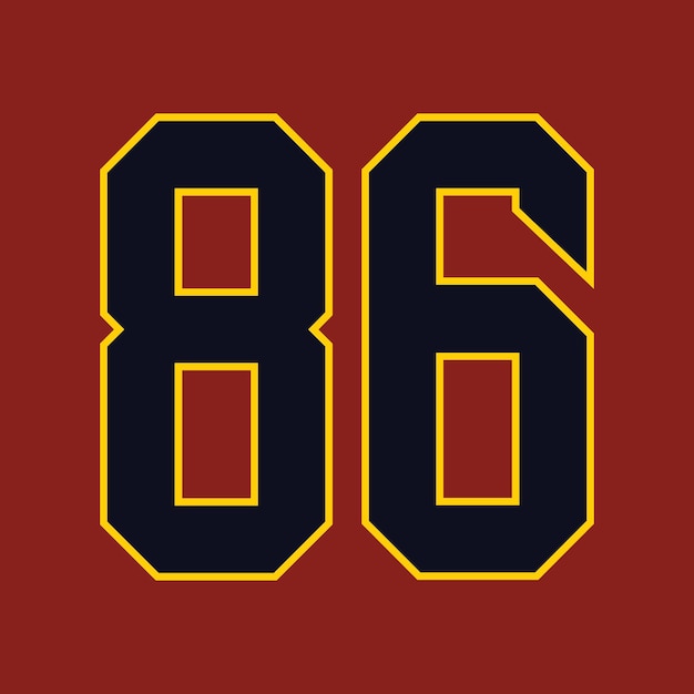 Vector vector baloncesto y béisbol deporte números 86