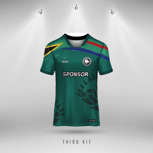 Vector vector camiseta deportiva moderna y de moda y diseño de plantilla para camiseta de juego de fútbol