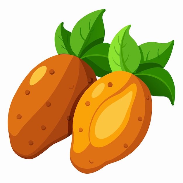 Vector vegetal de las patatas dulces