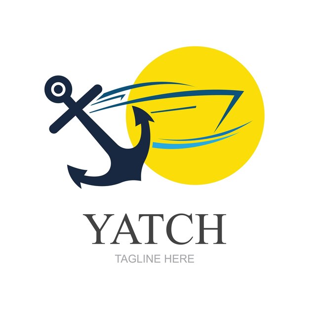 Vector, velero, yate, logotipo, vector, ilustración, aislado, blanco, yate, club, logotipo