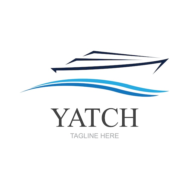 Vector, velero, yate, logotipo, vector, ilustración, aislado, blanco, yate, club, logotipo