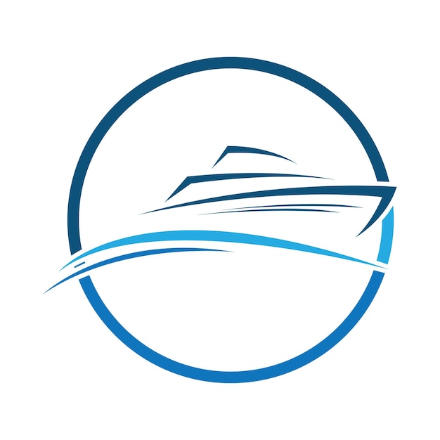 Vector, velero, yate, logotipo, vector, ilustración, aislado, blanco, yate, club, logotipo