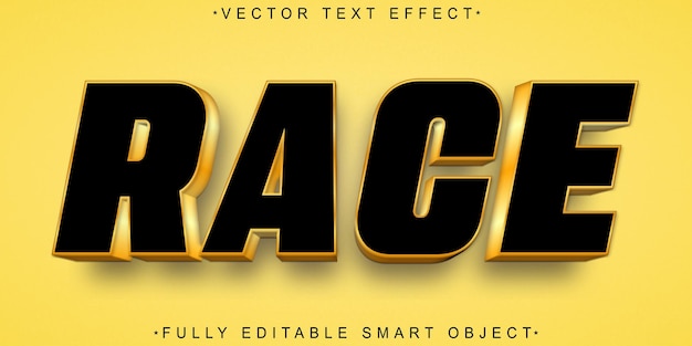 Vector de velocidad Objeto inteligente totalmente editable Efecto de texto