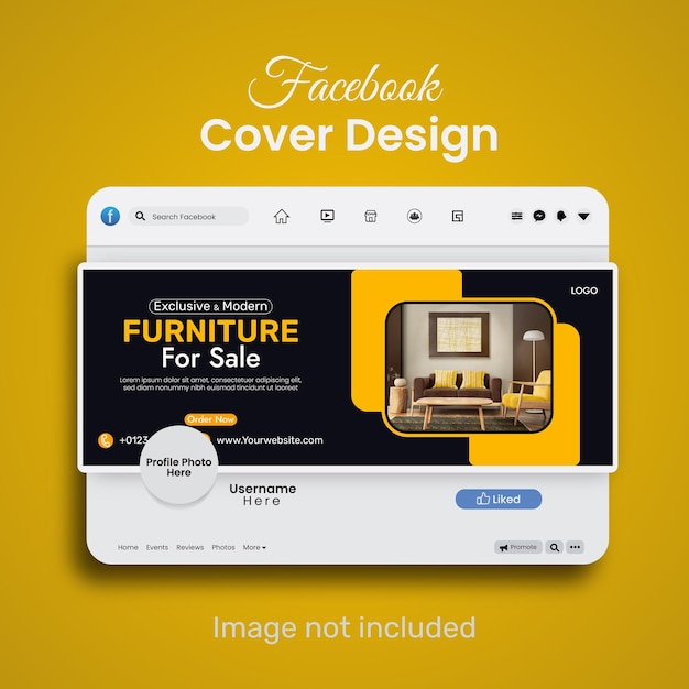 Vector venta de muebles post de Instagram y plantilla de redes sociales