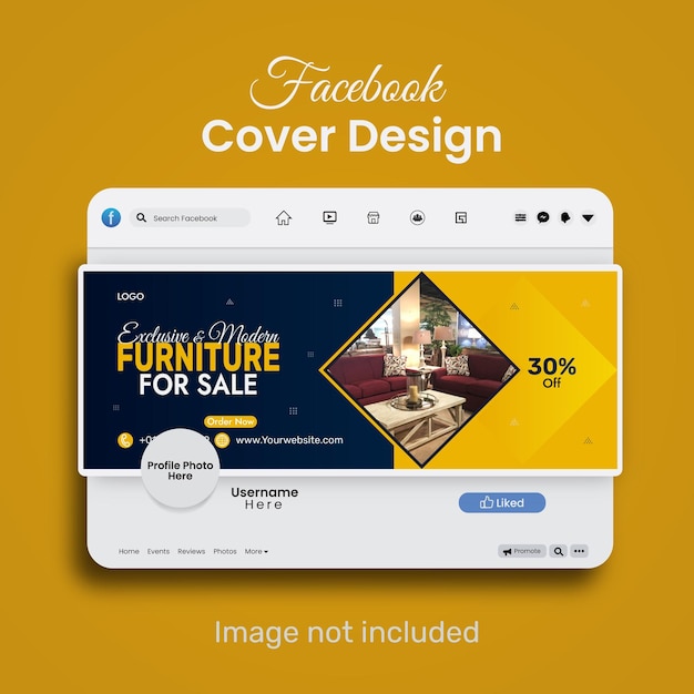 Vector venta de muebles post de Instagram y plantilla de redes sociales