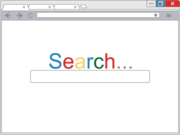 Vector vector ventana de navegador simple