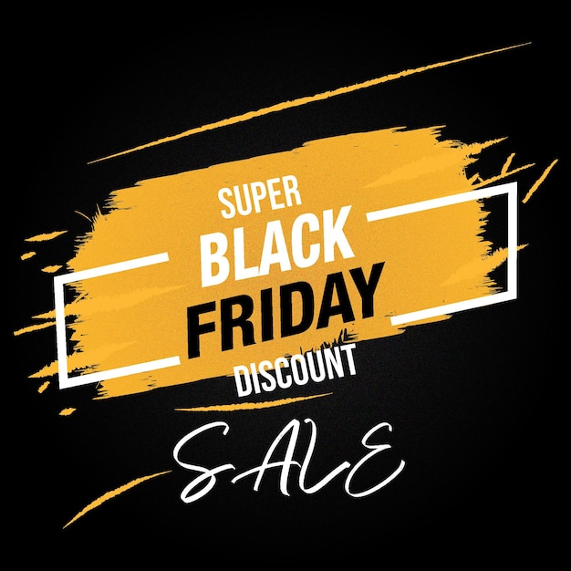 Vector de ventas del viernes negro con forma negra y amarilla