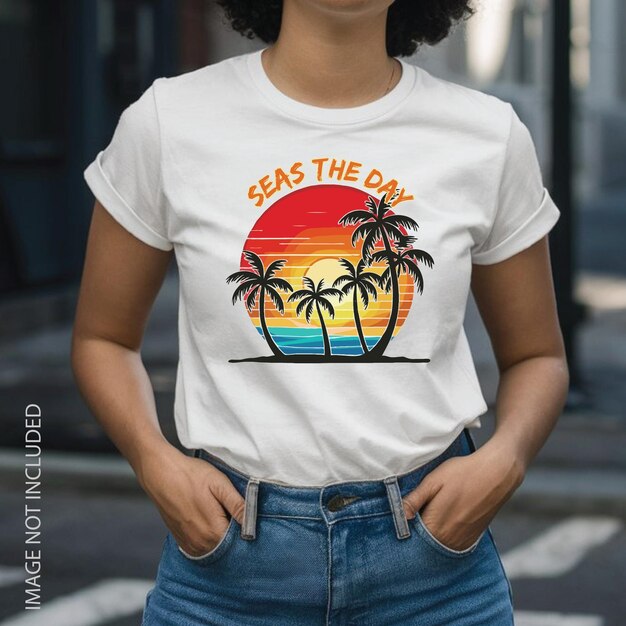 Vector de verano Diseño de camisetas coloridas y de moda para hombres y mujeres