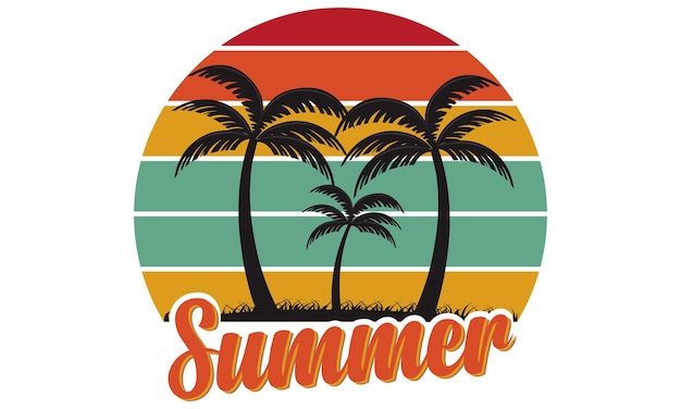 Vector 'Verano' Hawaii Beach Camiseta Diseño Ilustración