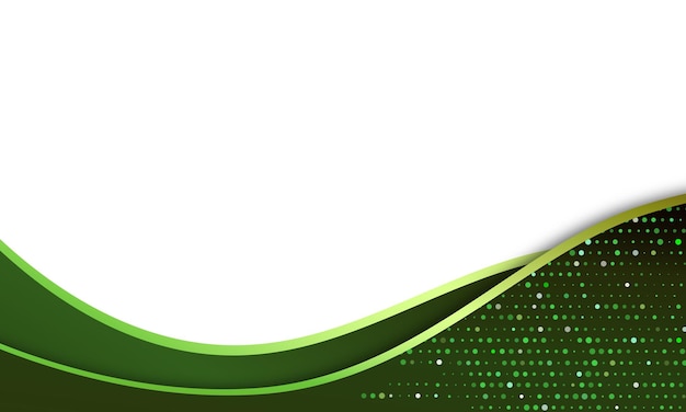 Vector verde abstracto fondo de ondas modernas