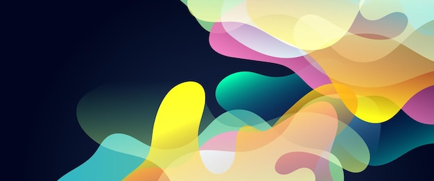 Vector verde amarillo y púrpura violeta estilo minimalista sencillo diseño de banner abstracto con ondas gotas y formas líquidas Vector para presentaciones cartel de volante fondo invitación de informe anual