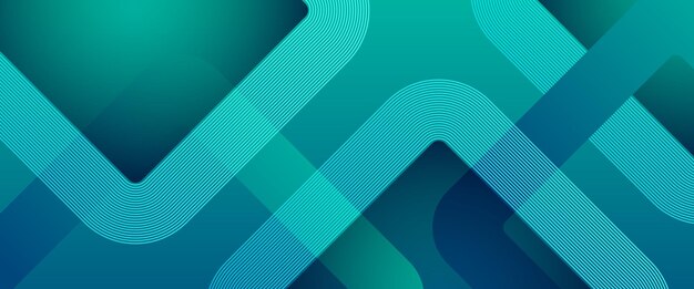 Vector verde y azul 3D tecnológico futurista brillo y línea brillante simple estandarte abstracto moderno para folletos portadas carteles estandartes sitios web encabezado