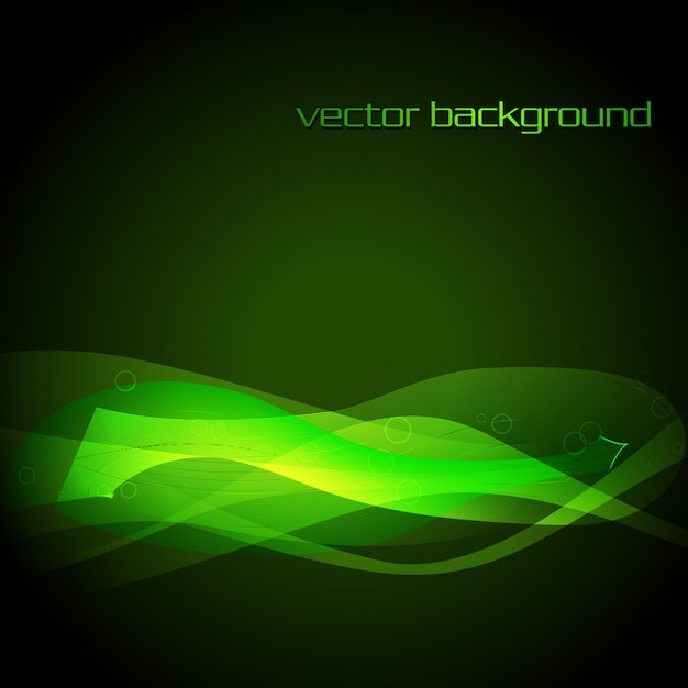 vector verde brillante onda con estilo