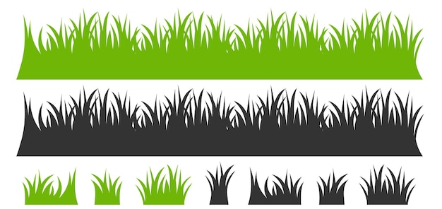 Vector verde césped patrón de hierba textura ilustración natural orgánico bio eco etiqueta y forma