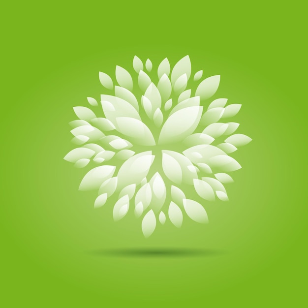 Vector verde Fondo floral