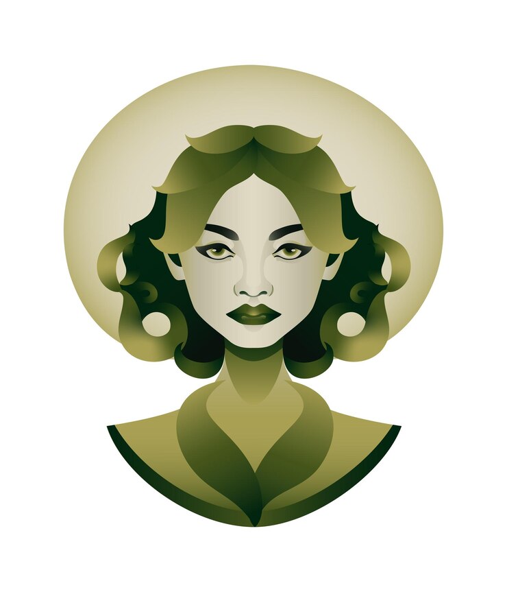 vector verde mujer1