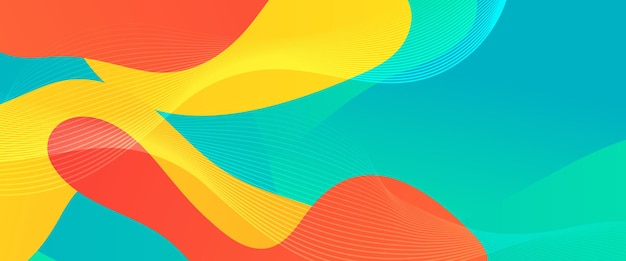 Vector verde naranja y amarillo formas geométricas abstractas pancarta para diseño de portada diseño de libro cartel portada de CD volante fondo de sitio web o publicidad