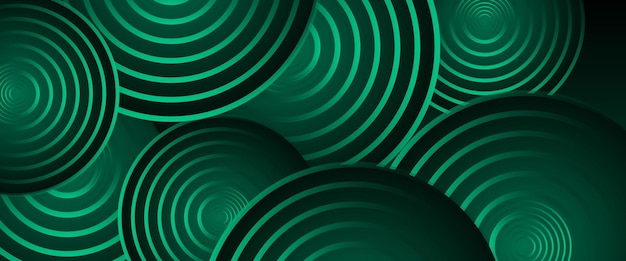 Vector verde y negro oscuro línea abstracta 3D tecnología moderna bandera de brillo futurista Ilustración vectorial para negocios instituciones corporativas fiestas seminarios y charlas