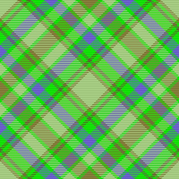 Vector de verificación de patrón Tela de textura a cuadros Fondo tartán textil sin costuras