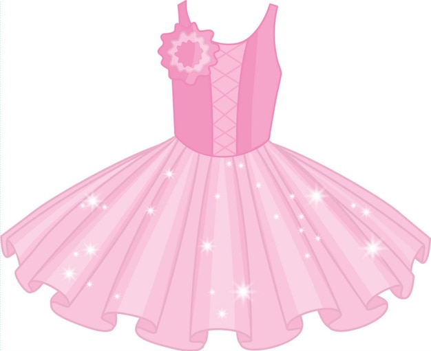 Vector de vestido de tutú de ballet rosa suave