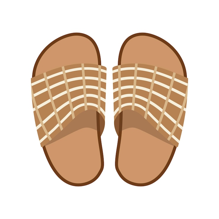 Vector vector vietnamese flip flops aislados en fondo blanco vietnamese pizarras zapatos para la playa