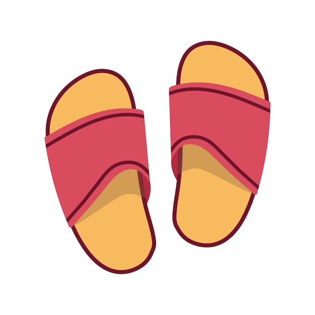 Vector Vietnamese flip flops aislados en fondo blanco Vietnamese pizarras zapatos para la playa