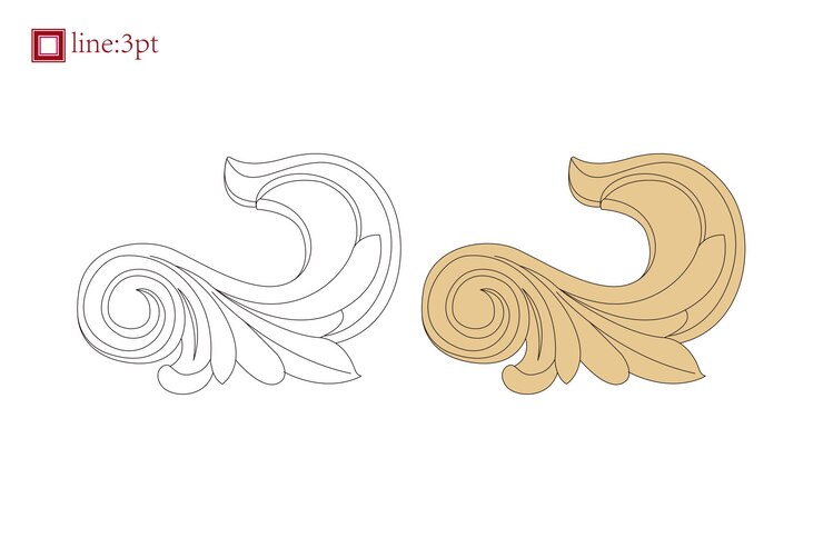 Vector vector vintage espiral vid floral elemento decorativo ornamento barroco