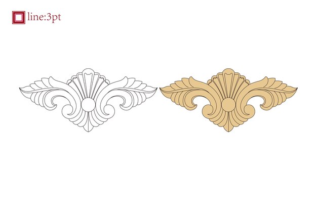 Vector vintage espiral vid floral elemento decorativo ornamento barroco