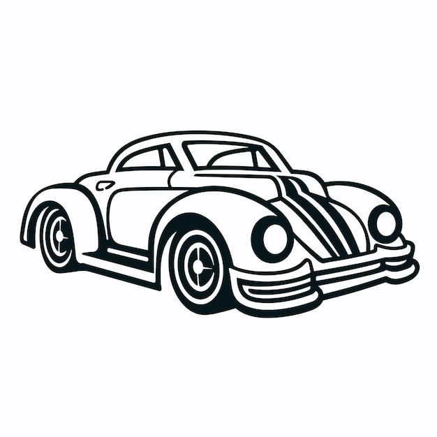 Vector vintage lowrider auto retro icono de ilustración de automóviles antiguos