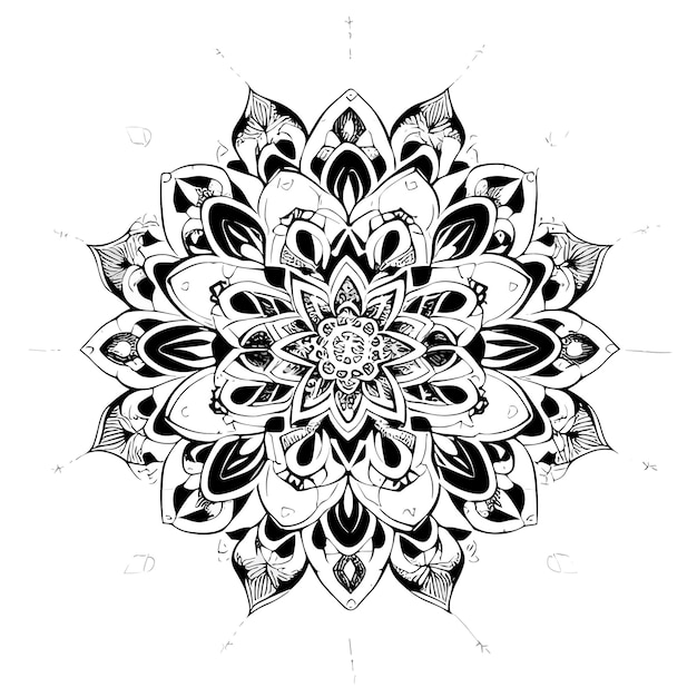 vector vintage de mandala arte diseño ilustración