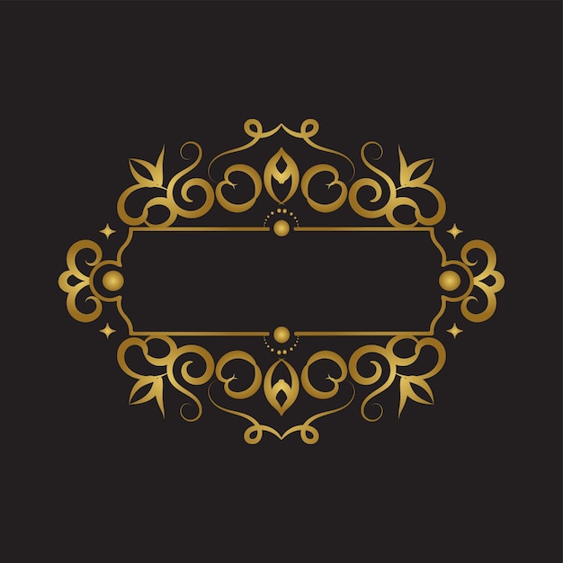 Vector vintage título real borde o marco de texto elementos ornamentales lujo vintage borde tarjeta de boda