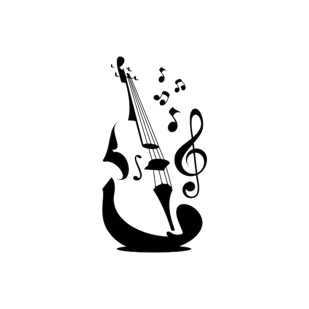 Vector vector de violín y música de melodía