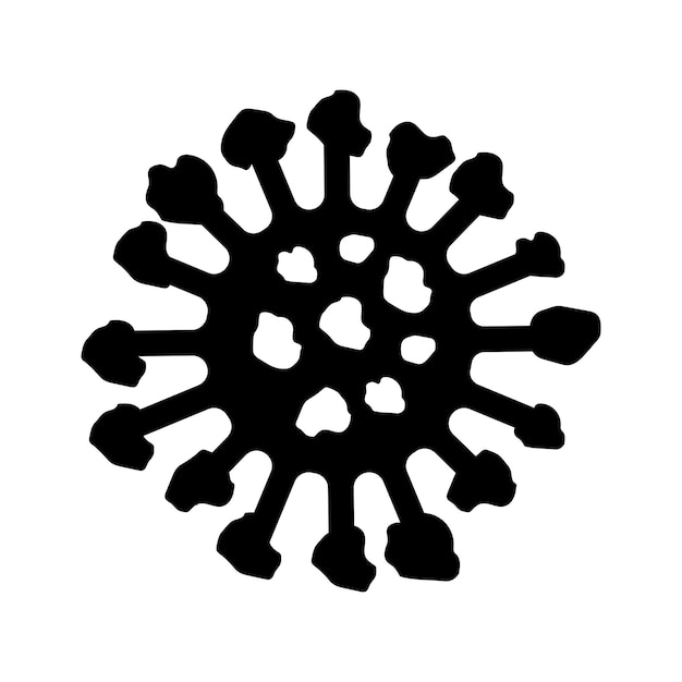 vector de virus blanco y negro