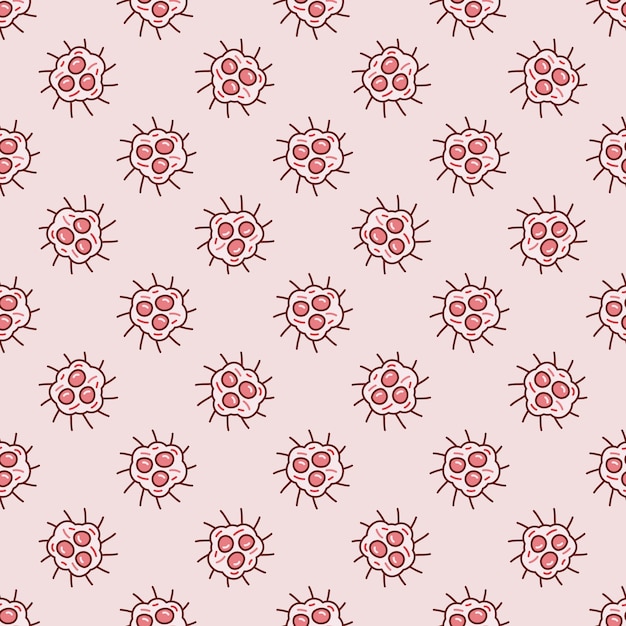 Vector de virus Concepto de parásito línea delgada patrón transparente creativo
