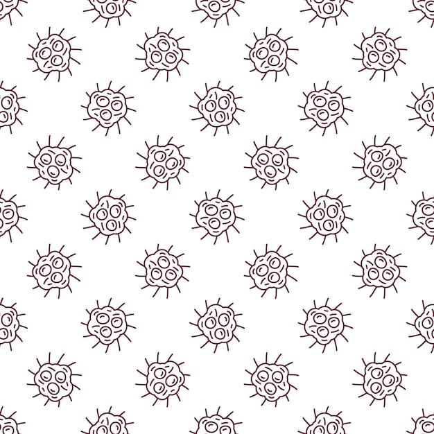 Vector de virus Concepto de parásito línea delgada patrón transparente creativo