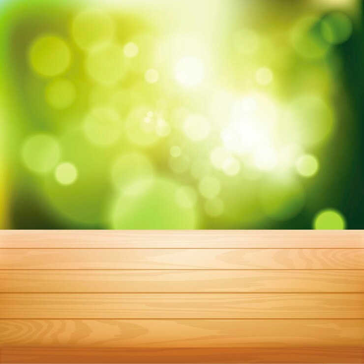 Vector vector de vista realista y detallada de la mesa de madera marrón en 3d