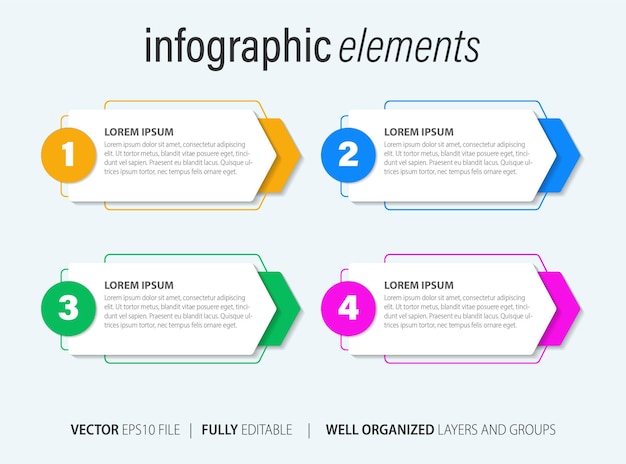 Vector de visualización de datos de elementos infográficos
