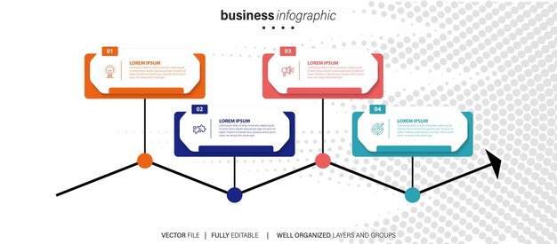 Vector de visualización de datos de elementos infográficos