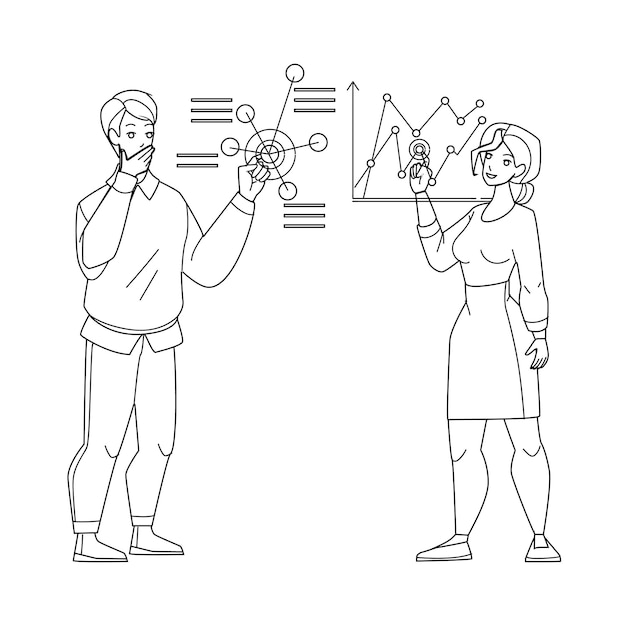 vector de visualización de datos