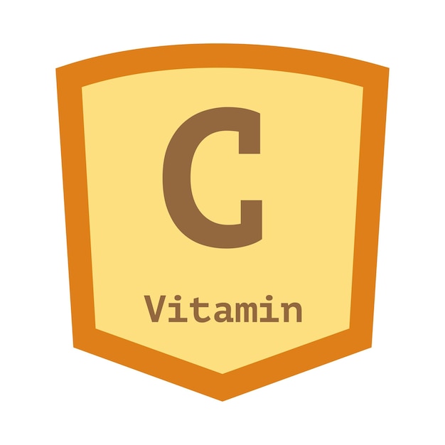 Vector de vitamina C aislado sobre un fondo blanco 10 eps