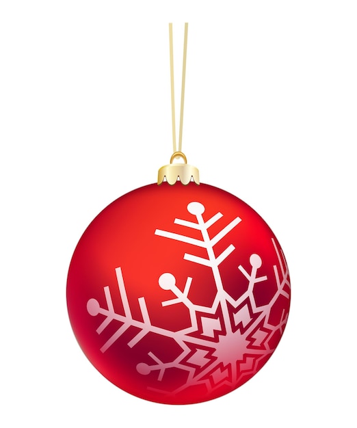 Vector volumétrico de la bola de Navidad roja16