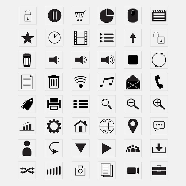 Vector web conjunto de iconos