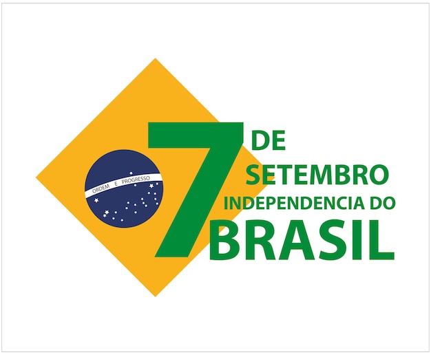 Vector vector web, fondo del día de la independencia de brasil